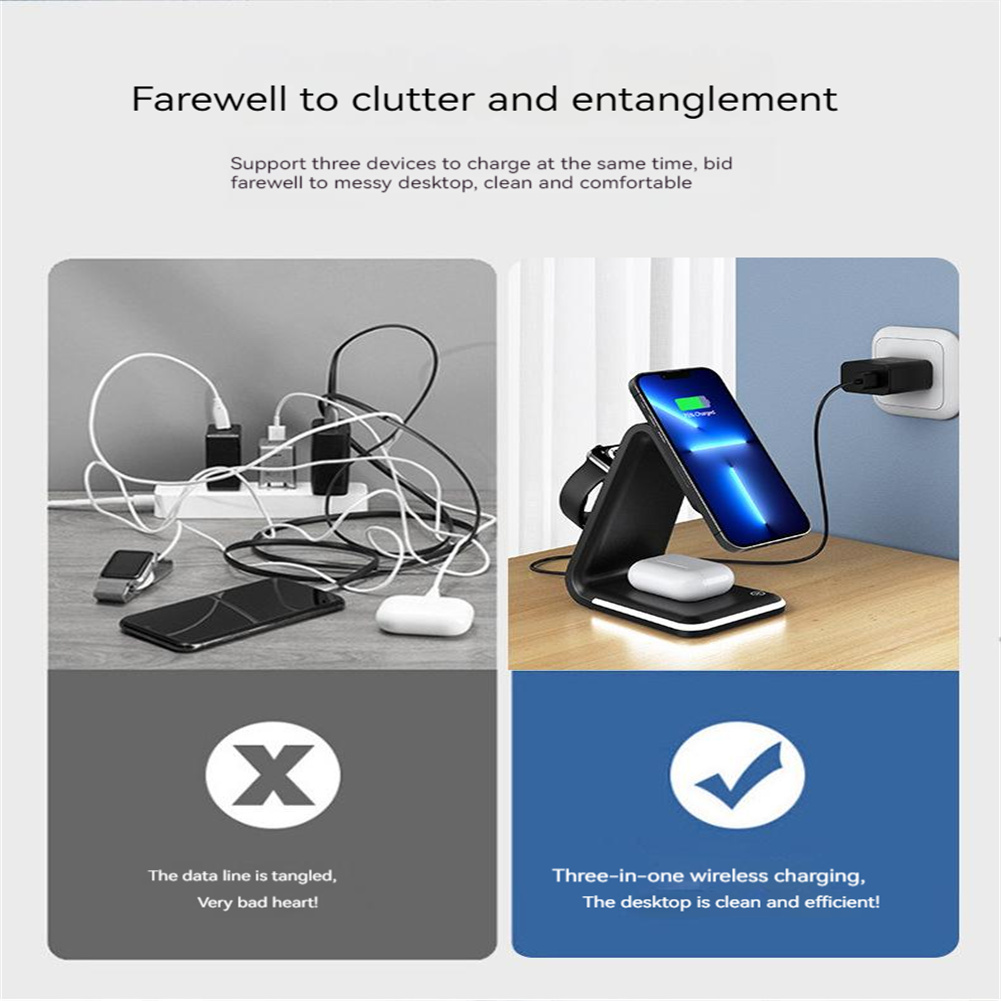 Image of 3-in-1 Wireless Charger Stand - Premium Quality & Best Deals-2