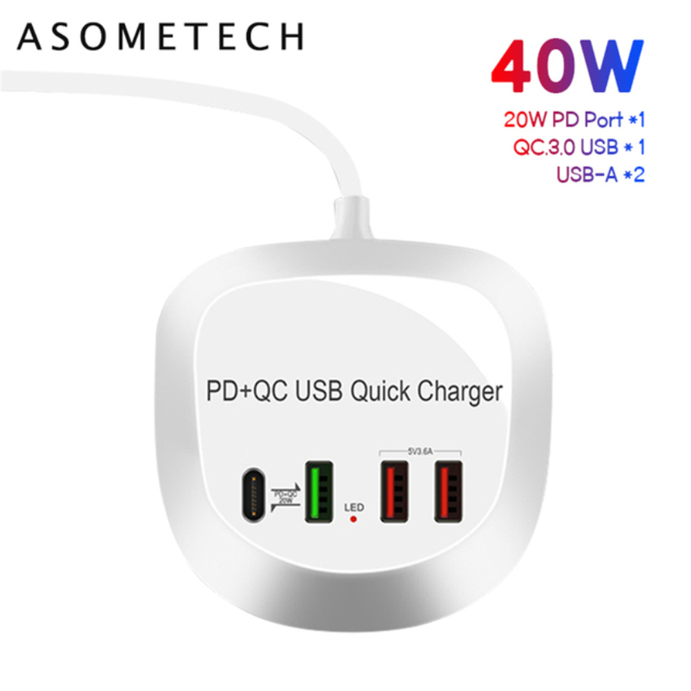 Image of 4 Ports Usb Charger Hub 40w - Premium Quality & Best Deals-2