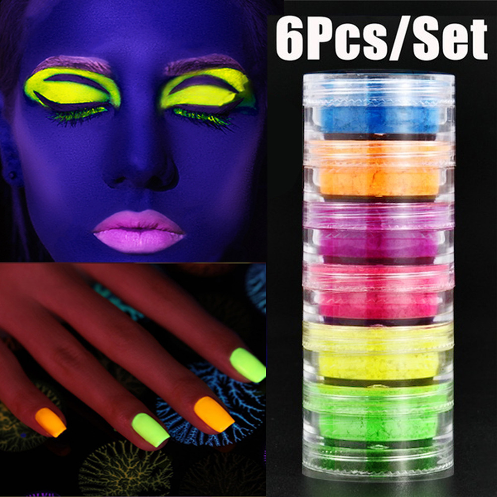 Image of 6pcs Neon Phosphor Pigment - Premium Quality & Best Deals-2