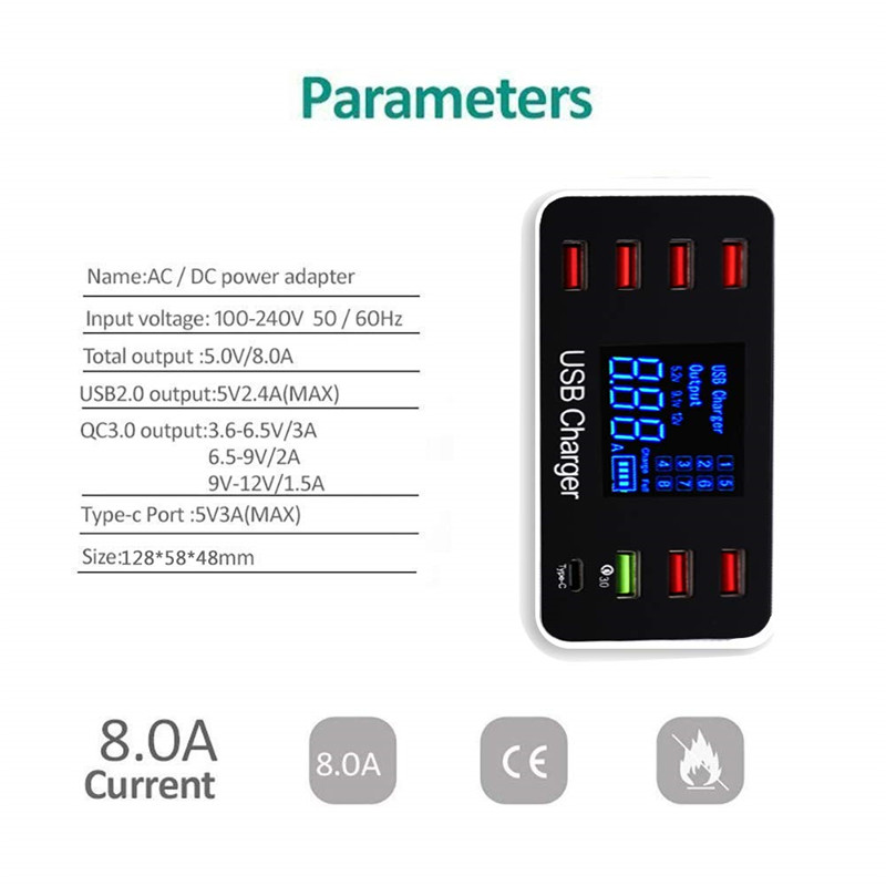 Image of 8 Port Multi Fast USB Charger - Premium Quality & Best Deals-2
